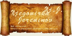Njegomirka Jereminov vizit kartica